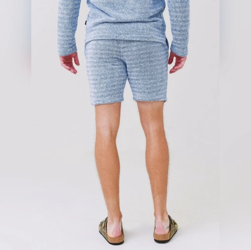 Faherty Whitewater Sweatshort Textured Terry Cloth Organic Cotton Blend‎